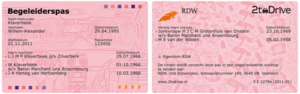 Voorbeeld van een begeleiderspas